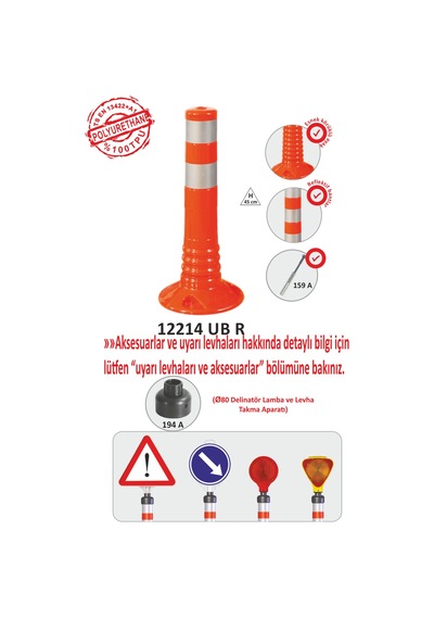 12214 Ub R Evelux Şerit Ayırıcı Esnek Delinatör