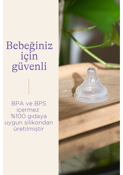 Naturalwave 2'li Biberon Emziği Yavaş Akışlı 1 Ay+