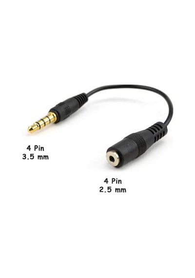 2.5 MM Dişi To 3.5 MM Erkek Kulaklık Çevirici Dönüştürücü 4 Pin Kablo