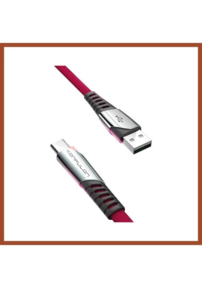 Bezos Konfulon Dc18 Type-c Kablo 1m 5a - Kırmızı Pro