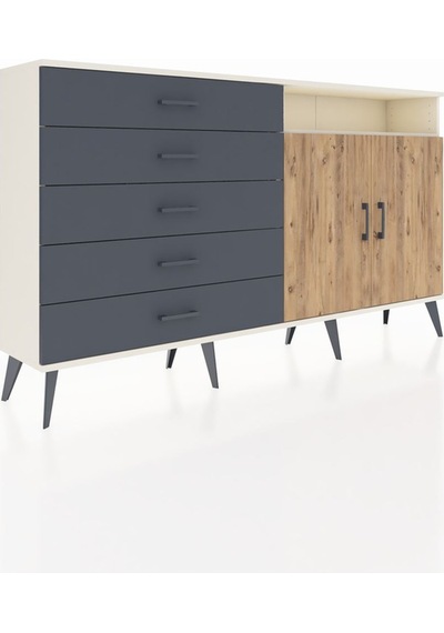 Arges Konsol 2 Raflı 5 Çekmeceli 2 Kapaklı 176x30x99 Aytaşı-çam/a Aytaşı-çam/antrasit Arges Konsol 2 Raflı 5 Çekmeceli 2 Kapaklı 176x30x99 Aytaşı-çam/a Aytaşı-çam/antrasit