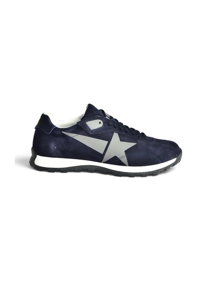 Fox Shoes Z312516661 Lacivert Hakiki Deri Süet Kadın Spor Ayakkabı Sneakers