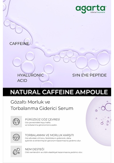 Agarta Natural Ampoule Gözaltı Morluk Ve Torbalama Giderici Serum 50 ML Agarta Natural Ampoule Gözaltı Morluk Ve Torbalama Giderici Serum 50 ML