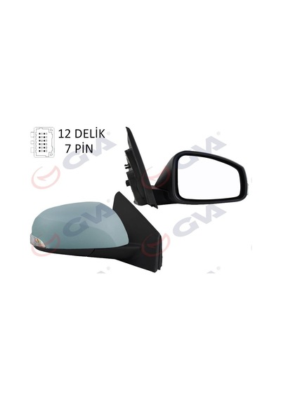 Dış Dikiz Aynası Sağ Megane-fluence 08 Elektrikli Isıtmalı Sinyalli Astarlı Konveks 7 Fiş Vm-6138ehpr
