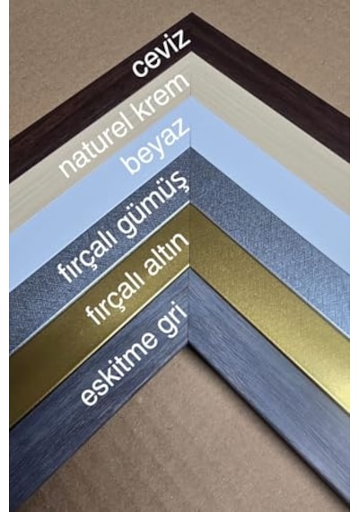 21lik Puzzle Poster Resim Çerçevesi Pvcli Postersiz Resimsiz Çerçeve Eskitme Gri, 48x68