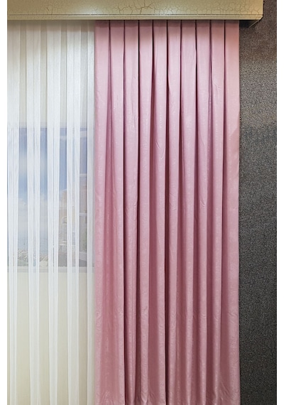 Pudra Pembe Soft Fon Perde Pembe