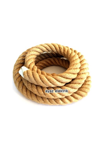 3 Cm Jut Hasır Halat- 5 Metre Kablosuz
