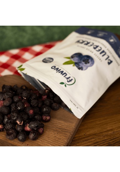 Fruvivo Dondurularak Kurutulmuş Yaban Mersini Freeze Dry Blueberry Şeker İlavesiz %100 Doğal Vegan Atıştırmalık 20 G