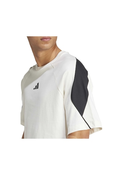 Owhıte/black Adidas Erkek Günlük T-shirt M Stadium Tee Jx5640 Beyaz