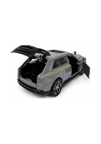 Gri Metal Lüks Suv Oyuncak Araba Açılır Kapılı Bagajlı Çek Bırak Model Araç
