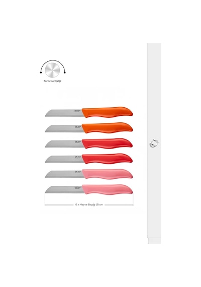 Dr.Inox Sunberry 6'lı Meyve Bıçağı