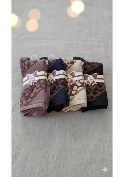 Pamuk Havlu Çorap Asorti 4 Lü Paket Set3