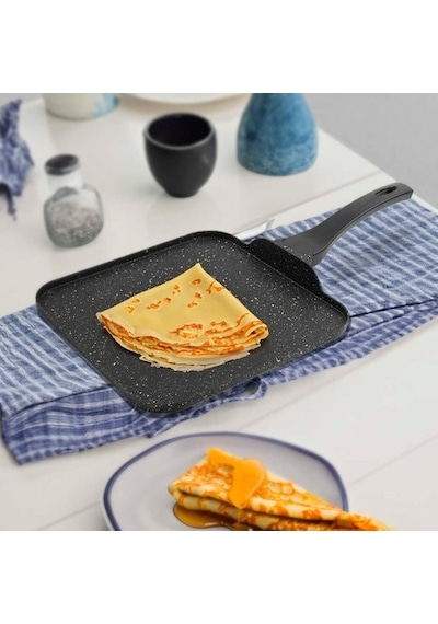 Eda Granit Kare Döküm Krep Tava 26 Cm Pankek Krep Omlet Sahan Tavası Eda Granit Kare Döküm Krep Tava 26 Cm Pankek Krep Omlet Sahan Tavası