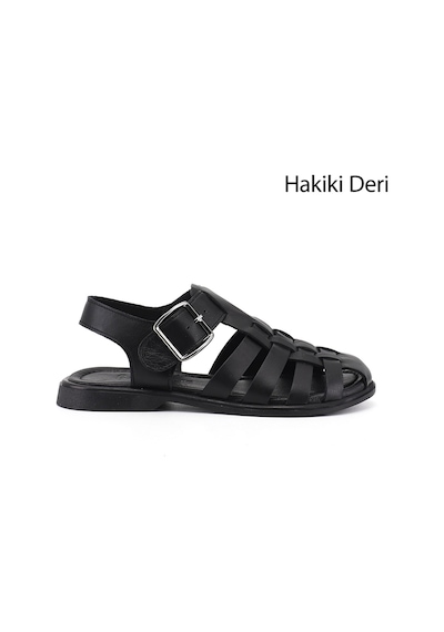 Gönderi(R) Gönderi R Kadın Siyah Tokalı Bantlı Burnu Kapalı Hakiki Deri Sandalet Dyza75645058 Gönderi(R) Gönderi R Kadın Siyah Tokalı Bantlı Burnu Kapalı Hakiki Deri Sandalet Dyza75645058