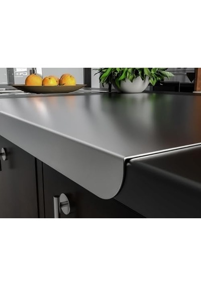 Paslanmaz Çelik Tezgahlık Tezgah Koruyucu Tek Büküm 50x80cm - 316 Kalite Diğer