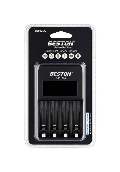 Beston C9012la Aa/aaa 4'lü Ekranlı Hızlı Pil Şarj Cihazı