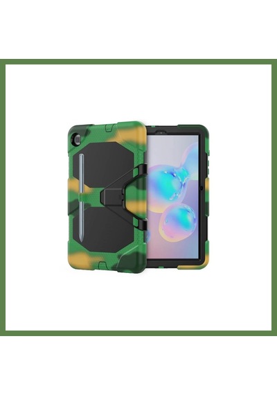 Bezos Samsung Galaxy Uyumlu P610 Tab S6 Lite 10.4 Kılıf Griffin Tablet Kapak - Kamuflaj Hb006