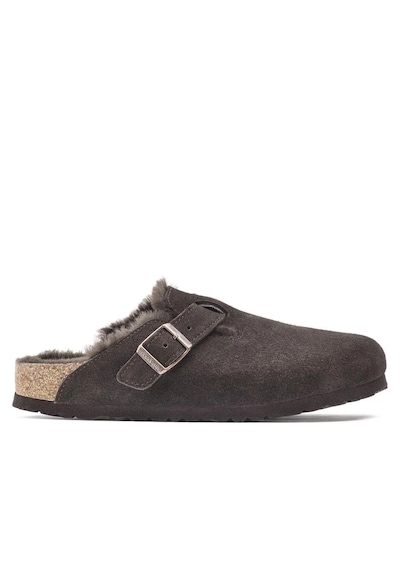 Birkenstock Boston Shearling Suede Mocca 1020567 Kadın Terlik Kahverengi