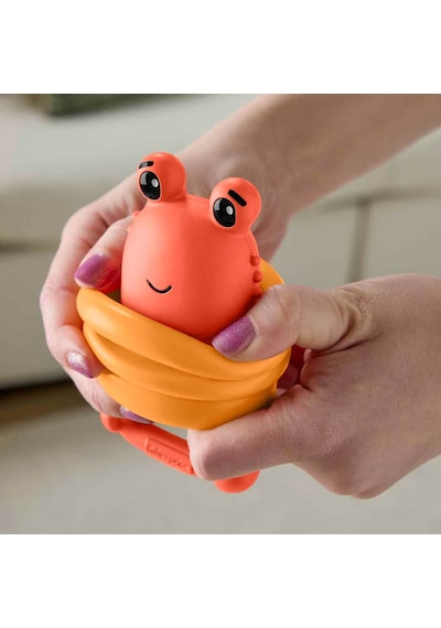 Fisher-price Jhb54 Deniz Dostları 2in1 Silikon Çıngırak - Jhb55 - Jhb56 - Jhb57 Turuncu