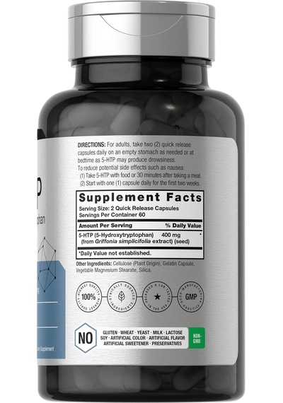 Horbäach 5-htp Hidroksitriptofan 400mg 120 Caps Aromasız