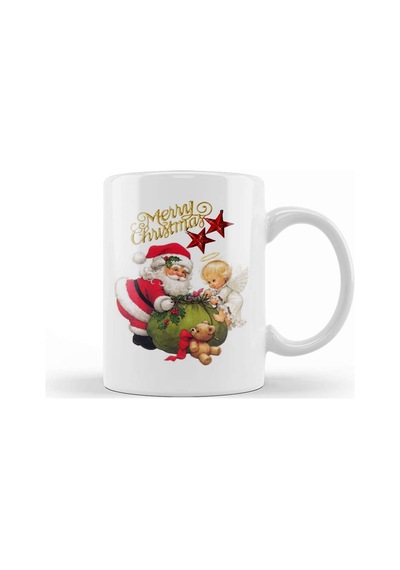 Yılbaşı Yeni Yıl Konseptli Noel Baba Christmas Kupa Bardak Porselen Karışık