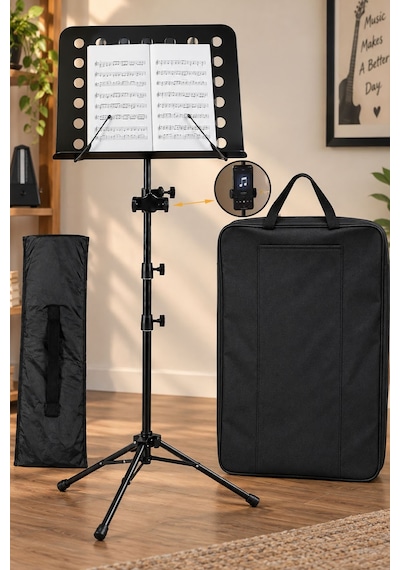 Lastvoice NT-106CS Taşıma Çantalı Makaslı Tel Nota Sehpası Seti