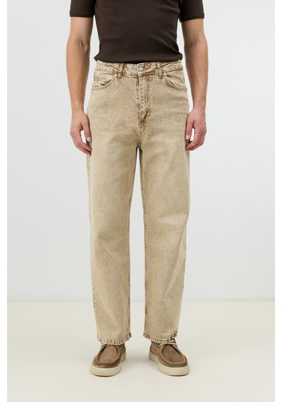 Antioch Relax Fit Erkek Jean Bej