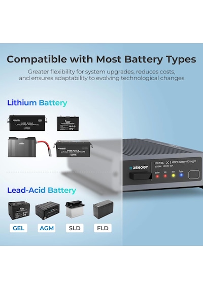 Renogy 12v/24v Ip67 50a Mppt Şarj Kontrol Cihazı Ve Dc-dc Şarj Cihazı