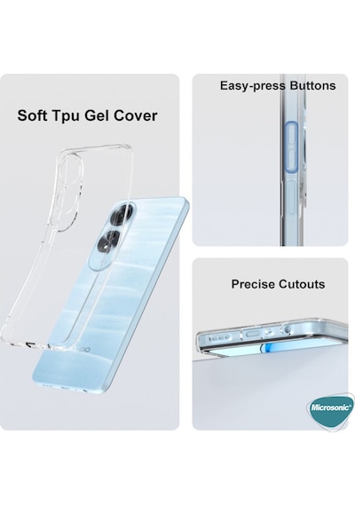 Microsonic Oppo A60 Kılıf Transparent Soft Şeffaf -