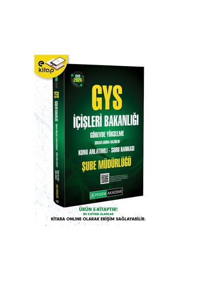 2026 Gys İçişleri Bakanlığı Görevde Yükselme Sınavlarına Hazırlık Konu Anlatımlı Soru Bankası Şube Müdürlüğü E-kitap