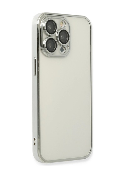 Newface - 598 - İphone 13 Pro Max Kılıf Razer Lensli Silikon - Csmo-tex - - Gümüş