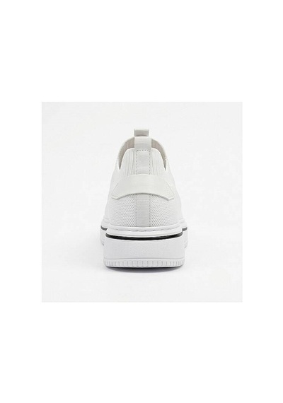 Daytex 1111 Erkek Slip-on - Full Triko Örgü Sportif Kalın Eva Taban Sneaker Beyaz