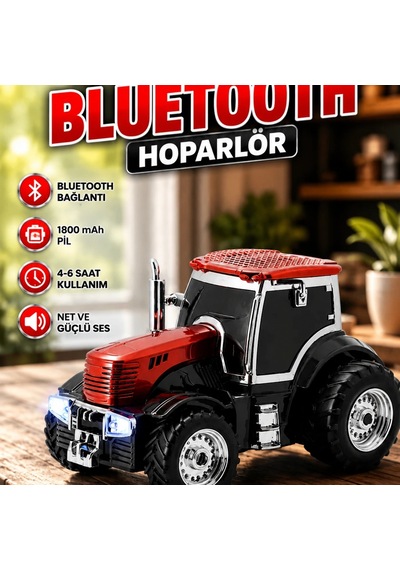 Retro Araç Tasarımlı Bluetooth Hoparlör 12w Tws Destekli Led Işıklı Taşınabilir Müzik Sistemi
