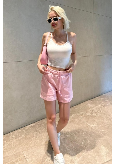 Madmext Pembe Basic Kadın Şort Mg2511 Pembe