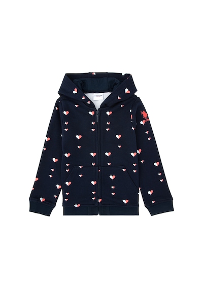 U.S. Polo Assn. Kız Çocuk Lacivert Kapüşonlu Sweatshirt 50298198-VR033