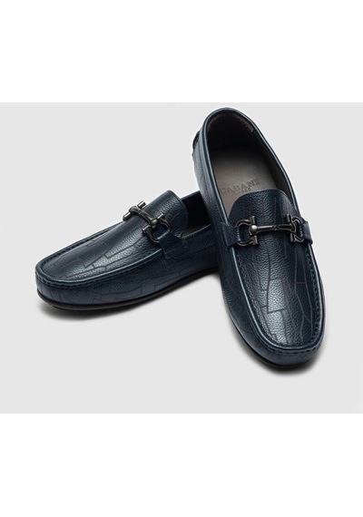 Hakiki Deri Lacivert Erkek Loafer - 39 Lacivert