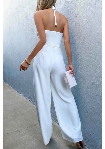 Carhartt Wıp Mavis Jumpsuit - Uzun Sırt Askılı, Kesik Bel, Geniş Pantolonlu Şık Tasarım Beyaz Carhartt Wıp Mavis Jumpsuit - Uzun Sırt Askılı, Kesik Bel, Geniş Pantolonlu Şık Tasarım Beyaz