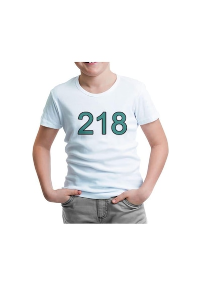 Lord Tshirt Squid Game - 218 Beyaz Çocuk Tshirt
