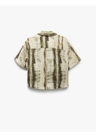 Koton Aplike Çift Cep Detaylı Batik Desenli Viskon Kısa Kollu Crop Gömlek Yeşil Desenli 5sak60299pw Yeşil Desenli Yeşil Koton Aplike Çift Cep Detaylı Batik Desenli Viskon Kısa Kollu Crop Gömlek Yeşil Desenli 5sak60299pw Yeşil Desenli Yeşil