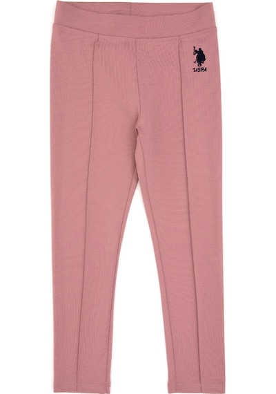 U.S. Polo Assn. Kız Çocuk Orkide Nervürlü İnterlok Tayt 50316891-VR221
