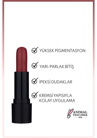 Note Deep Impact Lipstick Kremsi Dokulu Yarı Parlak Ruj 11 Vibrant Pink - Kırmızı Vibrant Melon