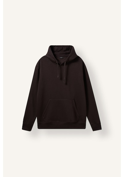 Defacto Regular Fit Kapüşonlu İçi Yumuşak Tüylü Kanguru Cepli Basic Sweatshirt X8283az26aubn337 Kahve-bn337