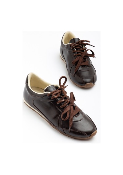 Daxtors Rs05 Günlük Ortopedik Kadın Sneaker Spor Ayakkabı Kahverengi