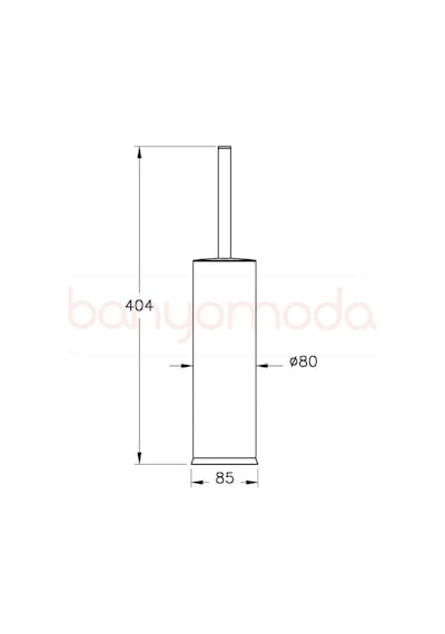 VitrA Base300 A4415536 Tuvalet Fırçalığı,Mat Siyah,Yerden