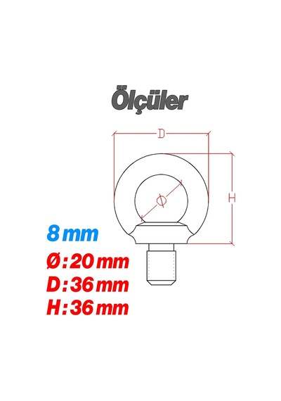 Aybolt 8 Mm 5 Adet Halka Civata Metal Askı Civatası Paslanmaz Çelik Montaj İçin Sabitleme Elemanı Belirtilmemiş Aybolt 8 Mm 5 Adet Halka Civata Metal Askı Civatası Paslanmaz Çelik Montaj İçin Sabitleme Elemanı Belirtilmemiş