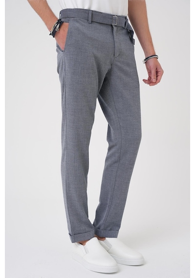 Efor Comfort Fit Belden Kumaş Kemerli Pamuk Koyu Gri Jogger Pantolon P 1154 K.Gri