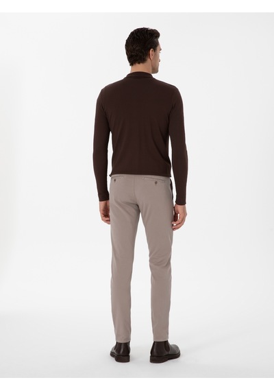 Cacharel Vizon Slim Fit Kanvas Pantolon Kahverengi