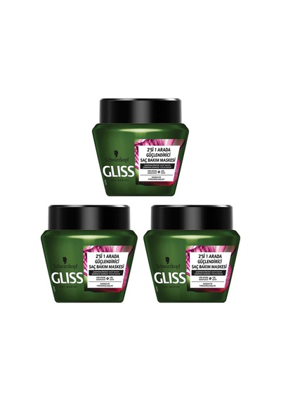 Gliss Bio Tech Saç Bakım Maskesi 3 x 300 ML