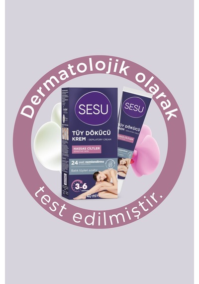 3 Adet Sesu Tüy Dökücü Krem Hassas Ciltler 40 Ml