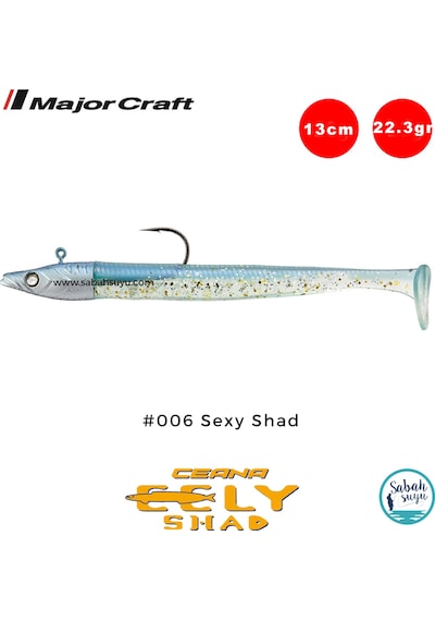 Major Craft Ceana Eely Shad Ces-130 13cm 22.3gr Silikon Balık 006 Sexy Shad